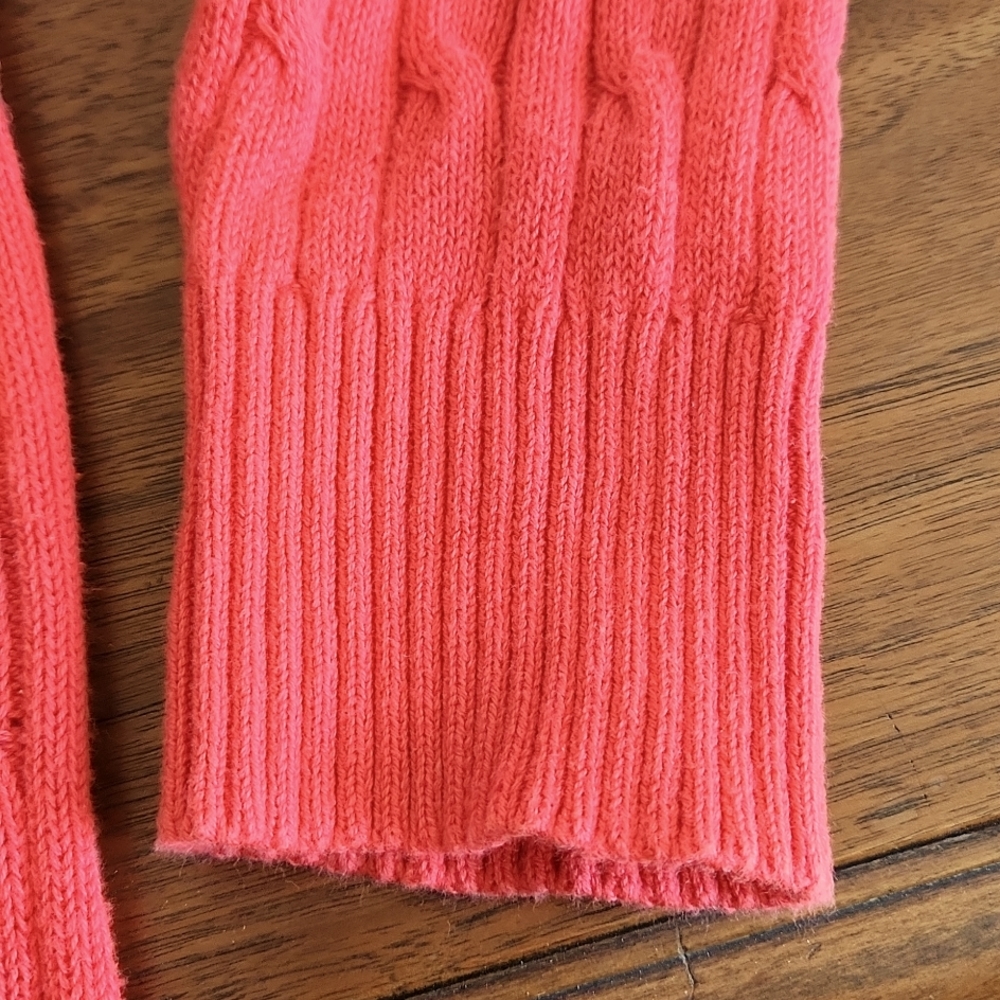 St. John's Bay, Women's, M, Crew Neck, Long Sleeve, Red, Cable &Straight Stitch - Picture 3 of 7